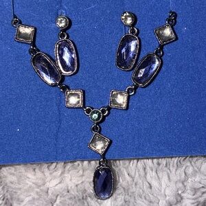 Elegant Blue and Silver Jewelry Set